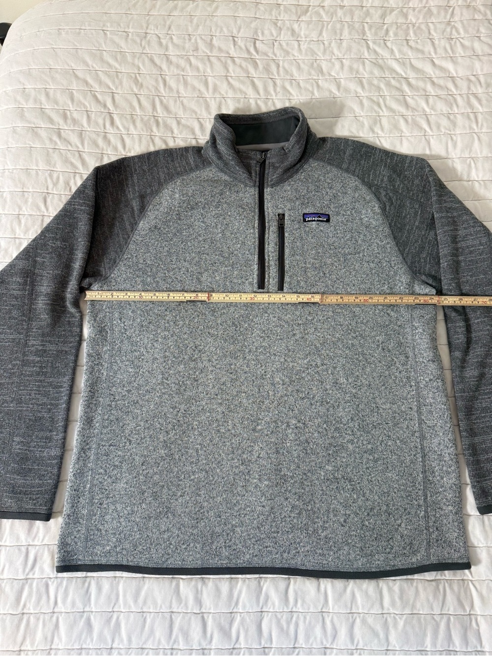 Patagonia Men's Two Toned Gray Better Sweater 1/4 Zip Pullover — Size XL - Picture 3 of 10